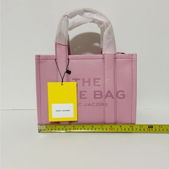 🌸New Marc Jacobs Lilac Leather Small  Tote Bag  Crossbody Bag - Picture 8 of 12